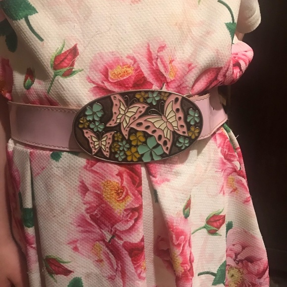 Rare Vintage 1993 Large Pink Butterfly Belt Buckle - Picture 3 of 8